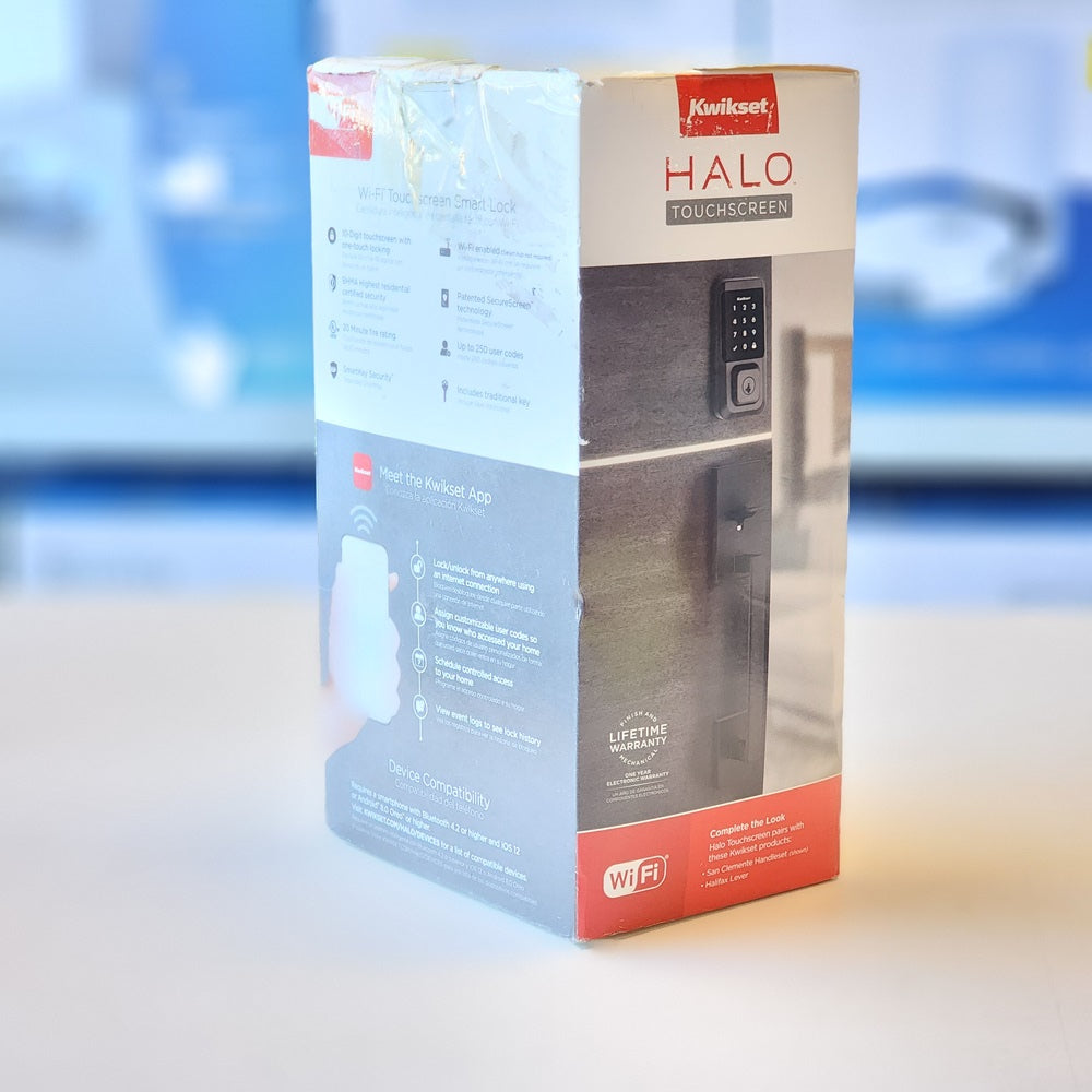 HALO Matte Black Touchscreen WiFi Keypad Electronic Single-Cylinder Smart Lock Deadbolt (99390-004) HALO Matte Black Touchscreen WiFi Keypad Electronic Single-Cylinder Smart Lock Deadbolt (99390-004)